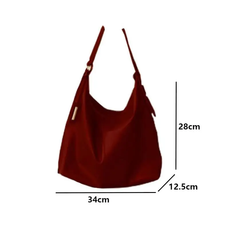 2024 New Vintage Female Large Capacity Shoulder Bags Retro Wedding Tote Bags Casual Red PU Leather Handheld Women\'s Handbags