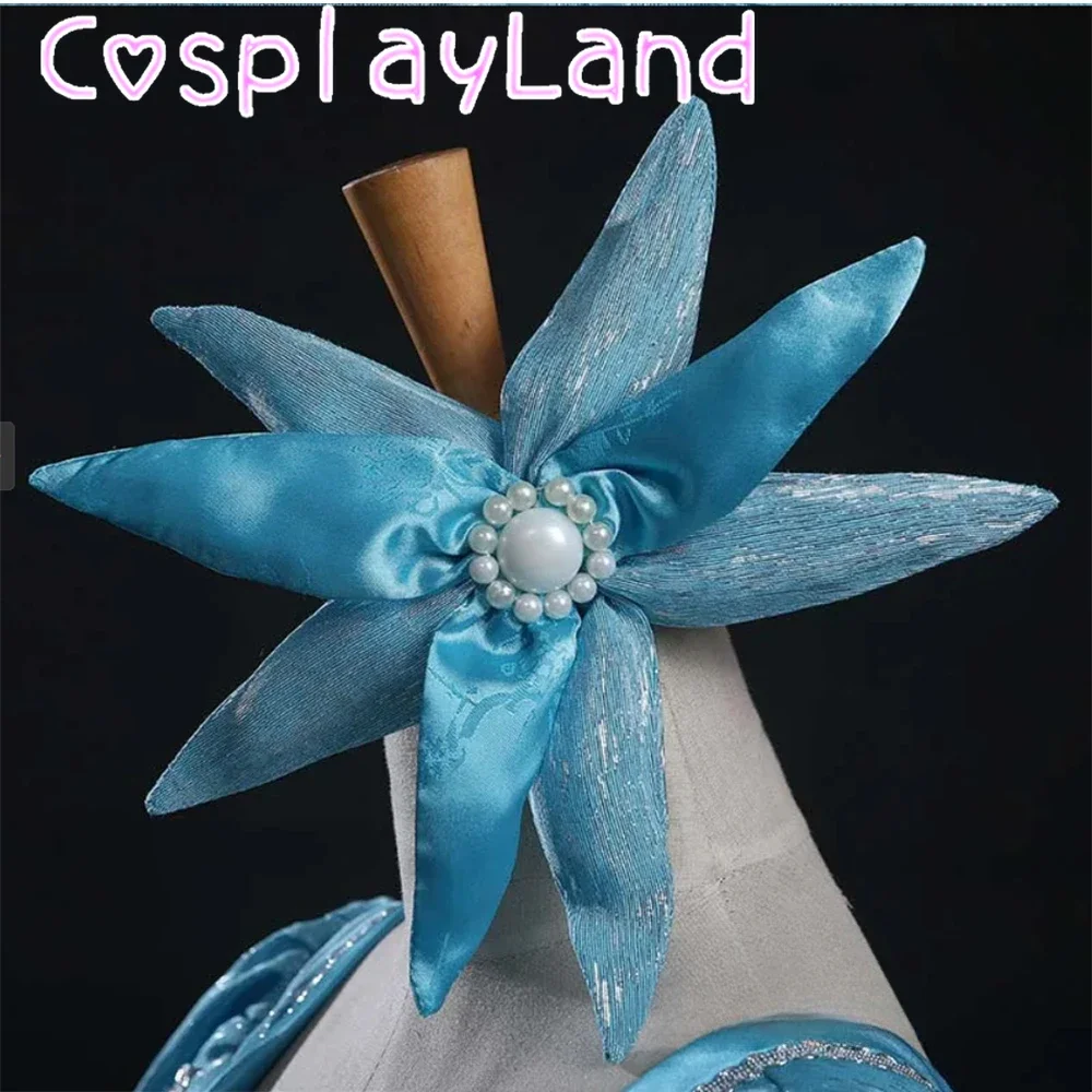 Princess Ariel Cosplay Costume Blue Dress Custom Made Fancy Women Suit Mermaid Halloween Christmas Birthday Party Dress