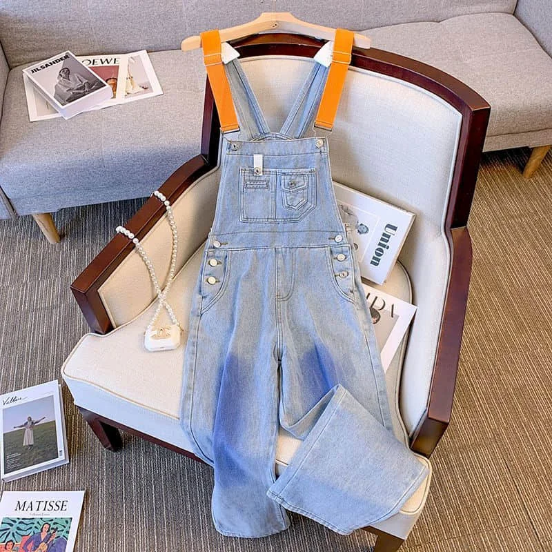 

Solid Jumpsuits for Women Pocket Design Straight Pants Vintage One Piece Outfit Women Clothing Safari Style Loose Casual Rompers