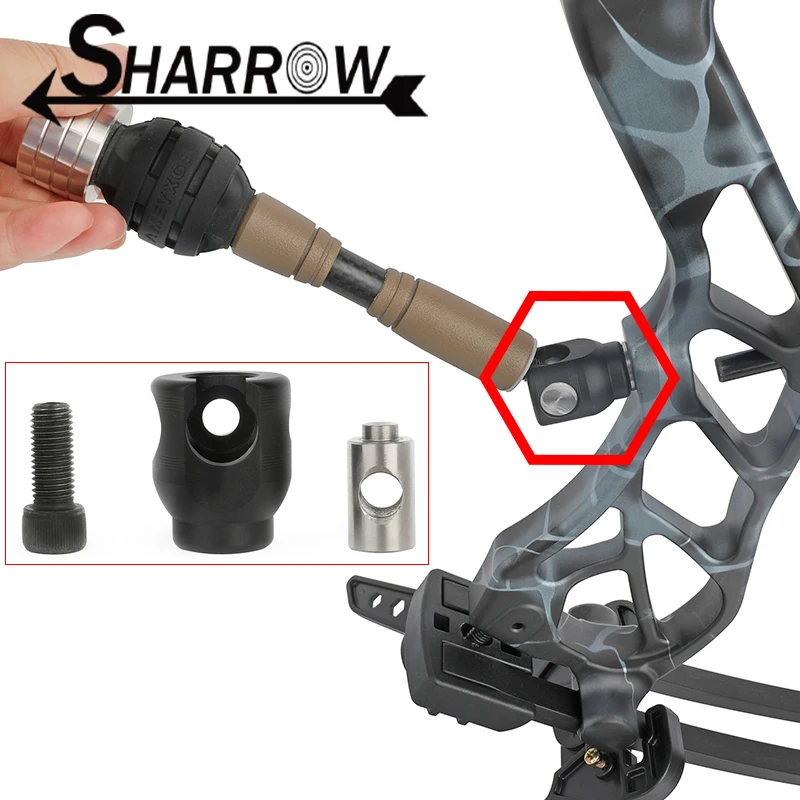 

Амортизирующий адаптер блочного лука, винт 5/16, алюминий + быстроразъемный стабилизатор балансировочного стержня из нержавеющей стали