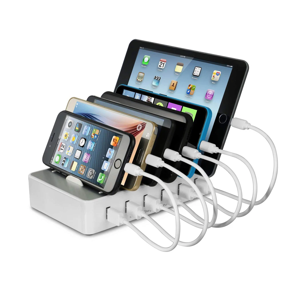 Cables cortos de 25cm para múltiples puertos, cargador de energía USB de 10 pulgadas para Iphone tipo C, Android, Cables Micro USB para estación de