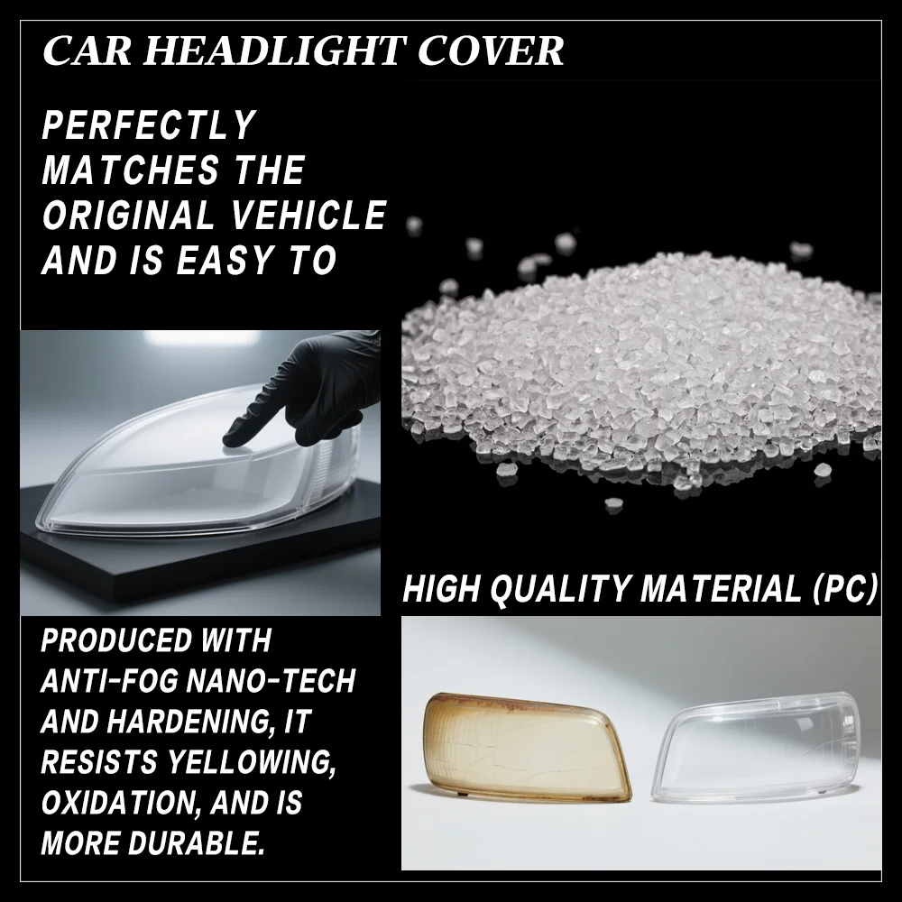 For Ford Focus 2009 2010 2011 Front Headlamp Cover Transparent Headlight Shell Lens Plexiglass Replace Original Lampshade