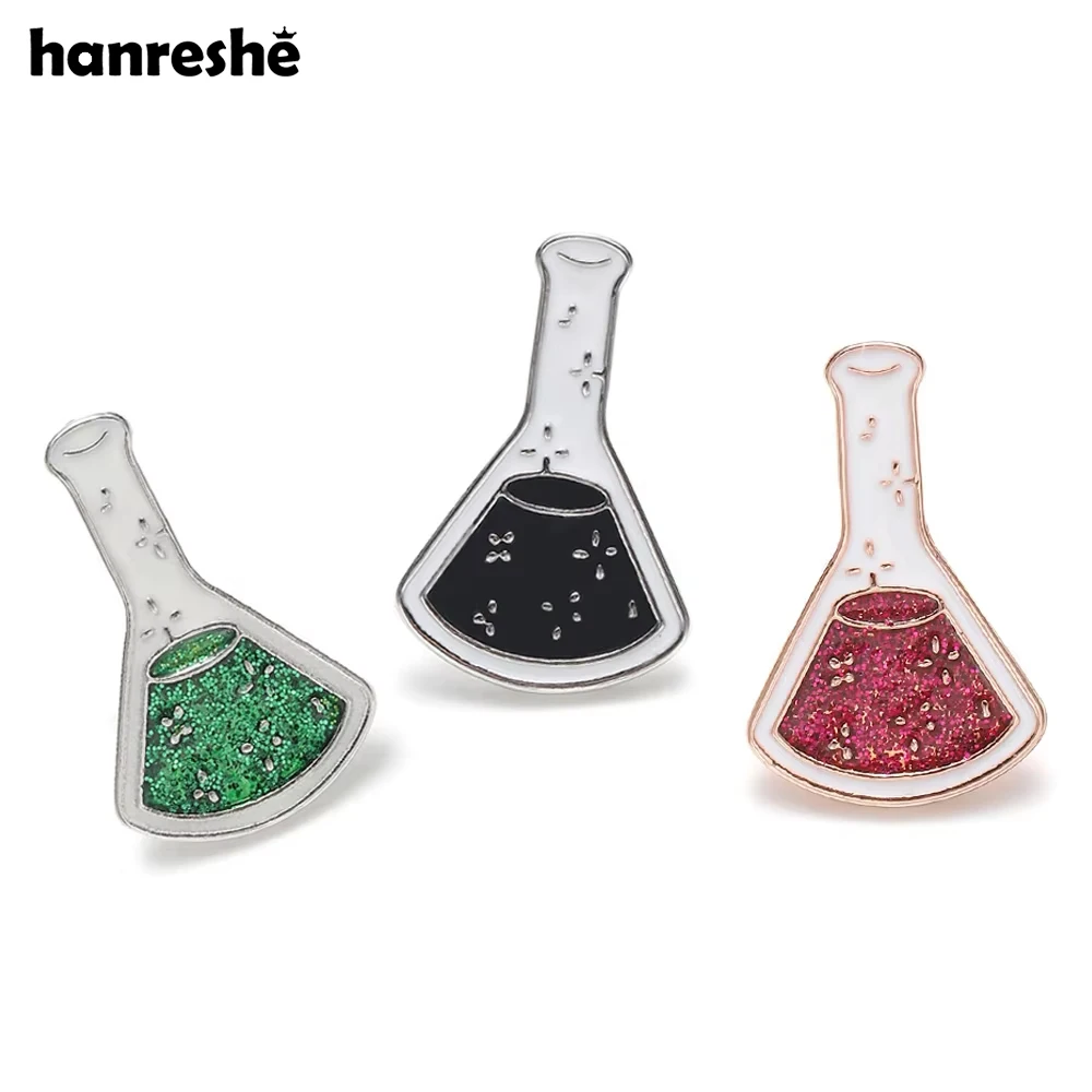 

Hanreshe Science Enamel Beaker Brooch Set Lab Medical Lapel Backpack Badge Pins Scientific Pharmacist Jewelry Gift for Doctor
