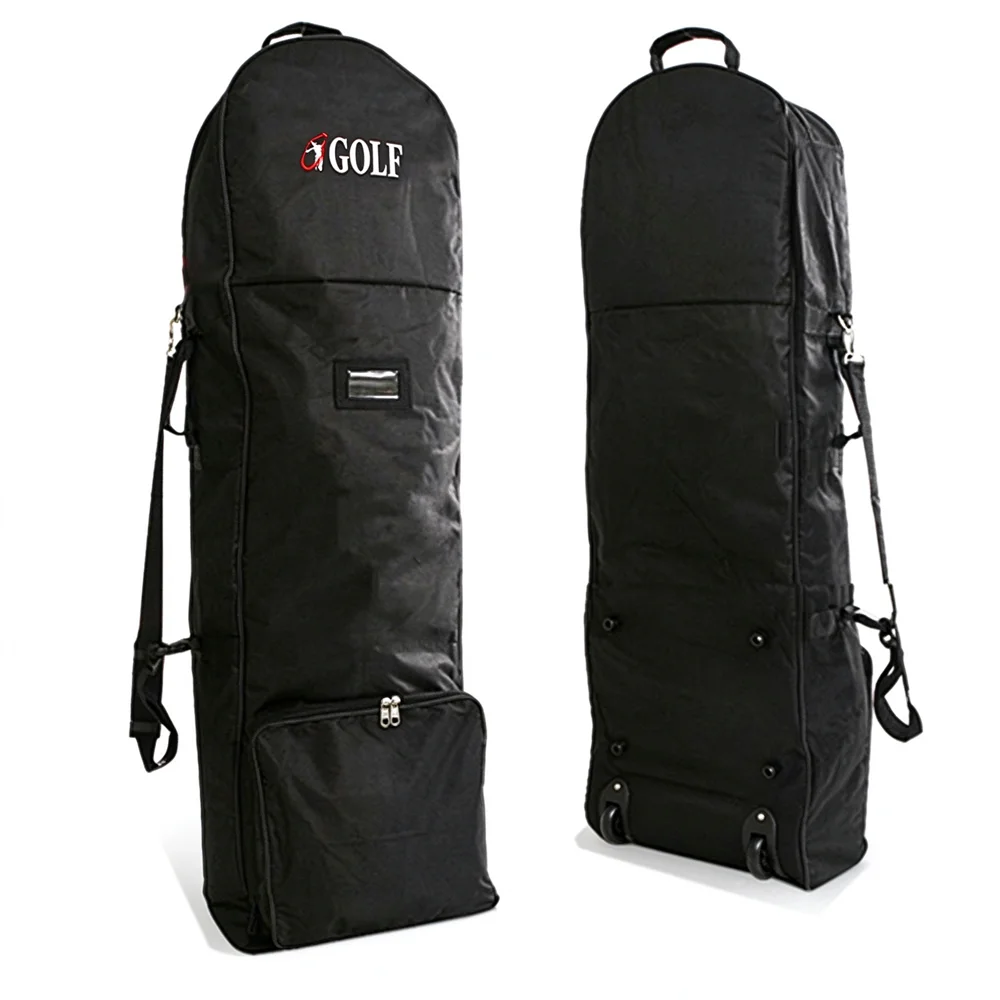 Golf Airline Travel Bag Flight Protective Cover, Waterproof Nylon Checked Luggage for Airport, Fits Standard Golf Club Bag