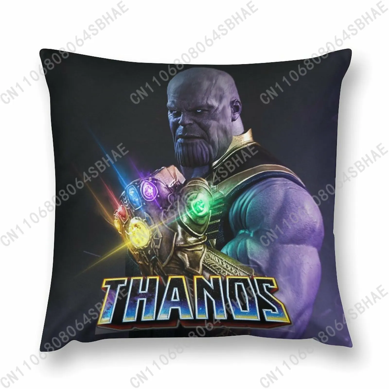 

Marvel Thanos Custom Pattern Short Plush Pillow Cover Soft Short Fur Cushion Living Room Personalized Decor Cosplay