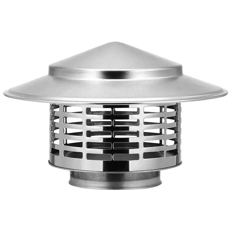 Stainless Steel Chimney Cap Chimney Pipe Rain Cap Stove Exhaust Pipe Rain Cap Chimney Cover Chimney Flue Cap Fireplace Cover