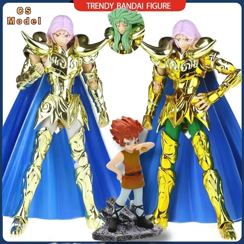 

InStock CS Model Aries Mu Saint Seiya Myth Cloth EXM with Shion Head＆Metal Horn Knights of The Zodiac Anime Action Figure Toys