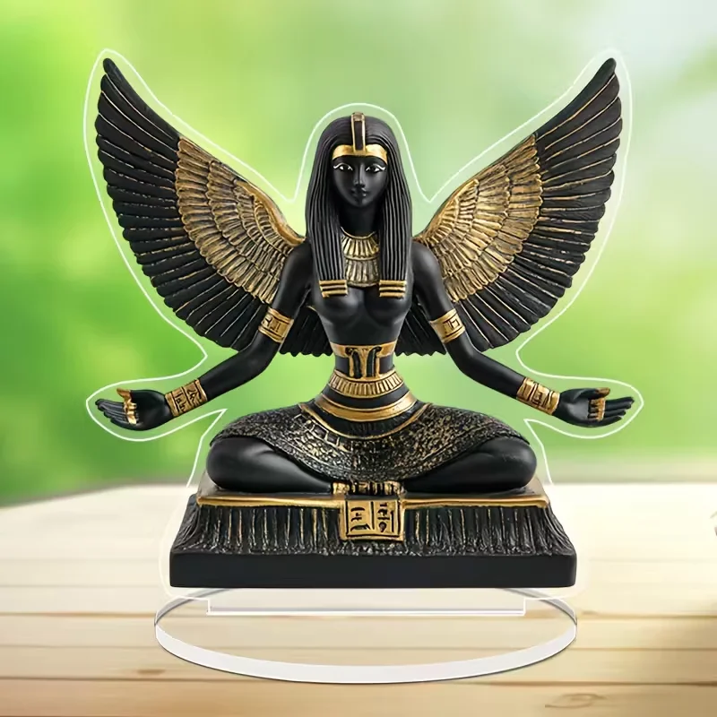 Egyptian Wing Goddess Desktop Ornament Retro Personalized Acrylic Plaque Trial Small Ornament