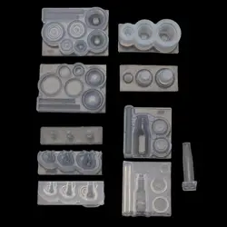 E0BF Handmade Mini Hollow Milk Bottles Cup Straw Silicone Resin Molds Craft Tools