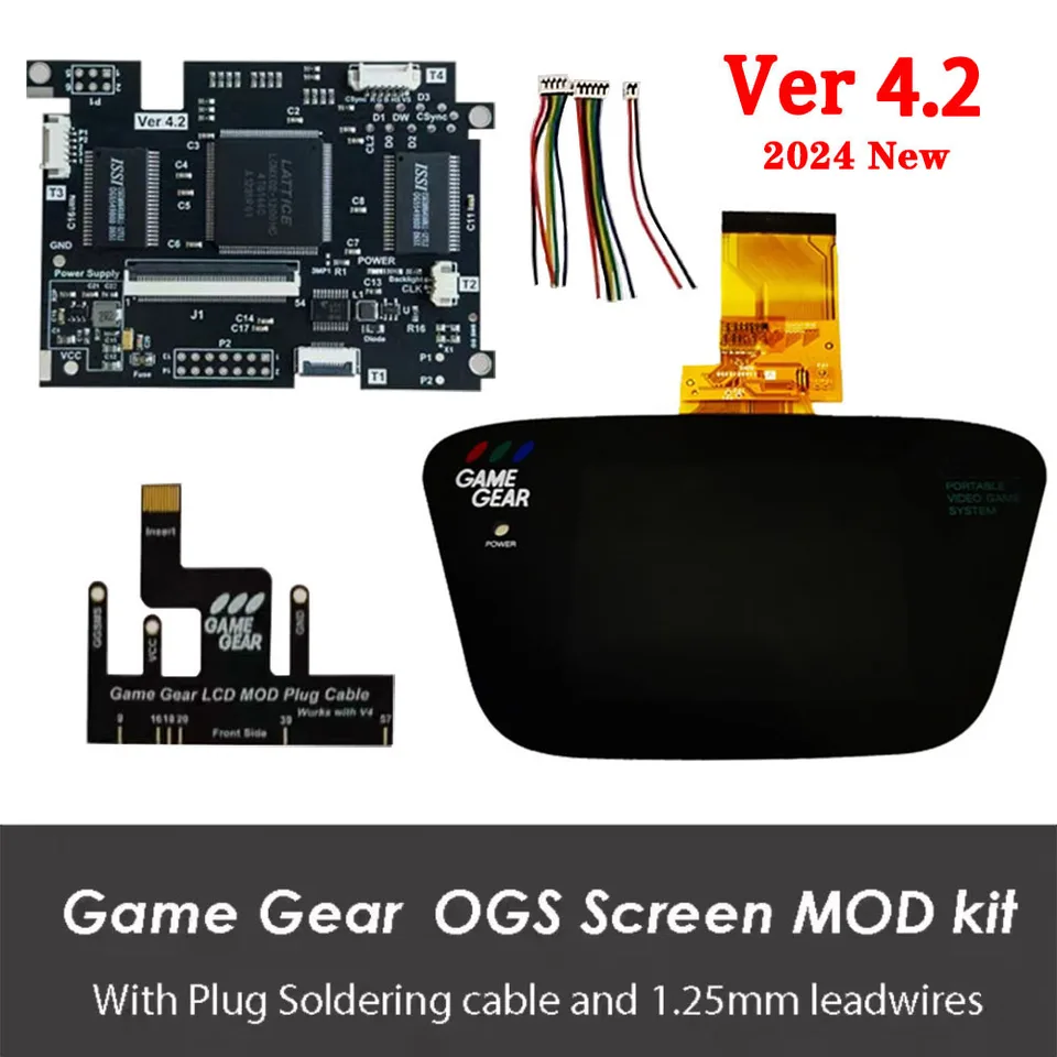 ゲームギア 最新ラミネートLCD mod 搭載 セガゲームギア用のプレラミネートLCDスクリーンキット,ips ogs,ハイ