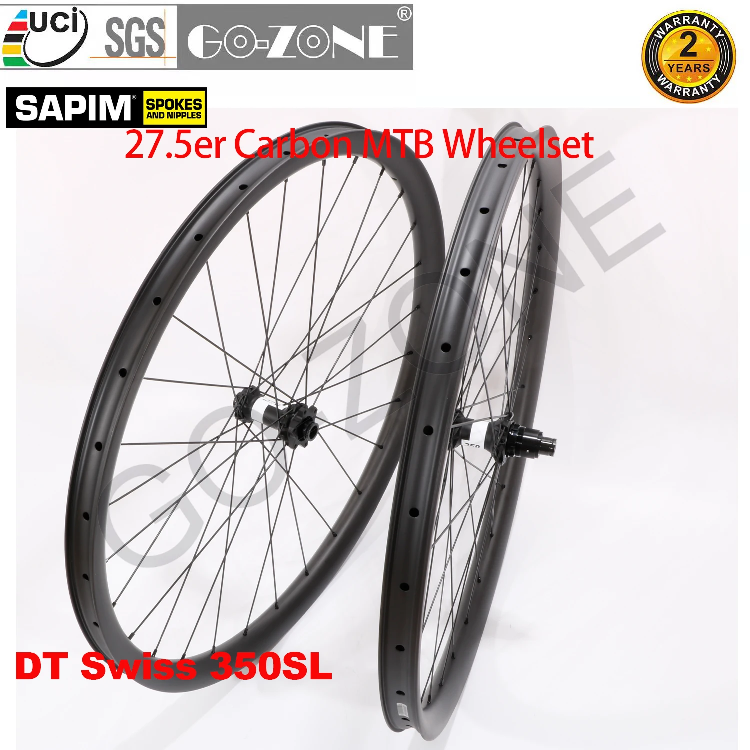 Light Tubeless High Quality Carbon MTB Wheelset 27.5 DT 350SL Spaim Thru Axle / Quick Release / Boost Bike Accessories