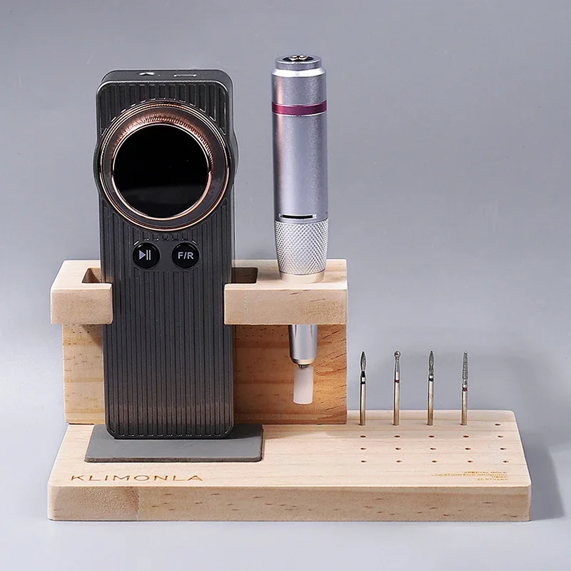 1pc punte per trapano per unghie supporto in legno, durevole per l'addestramento delle unghie accessori per nail art scatola di strumenti per manicure fai da te scatola di visualizzazione