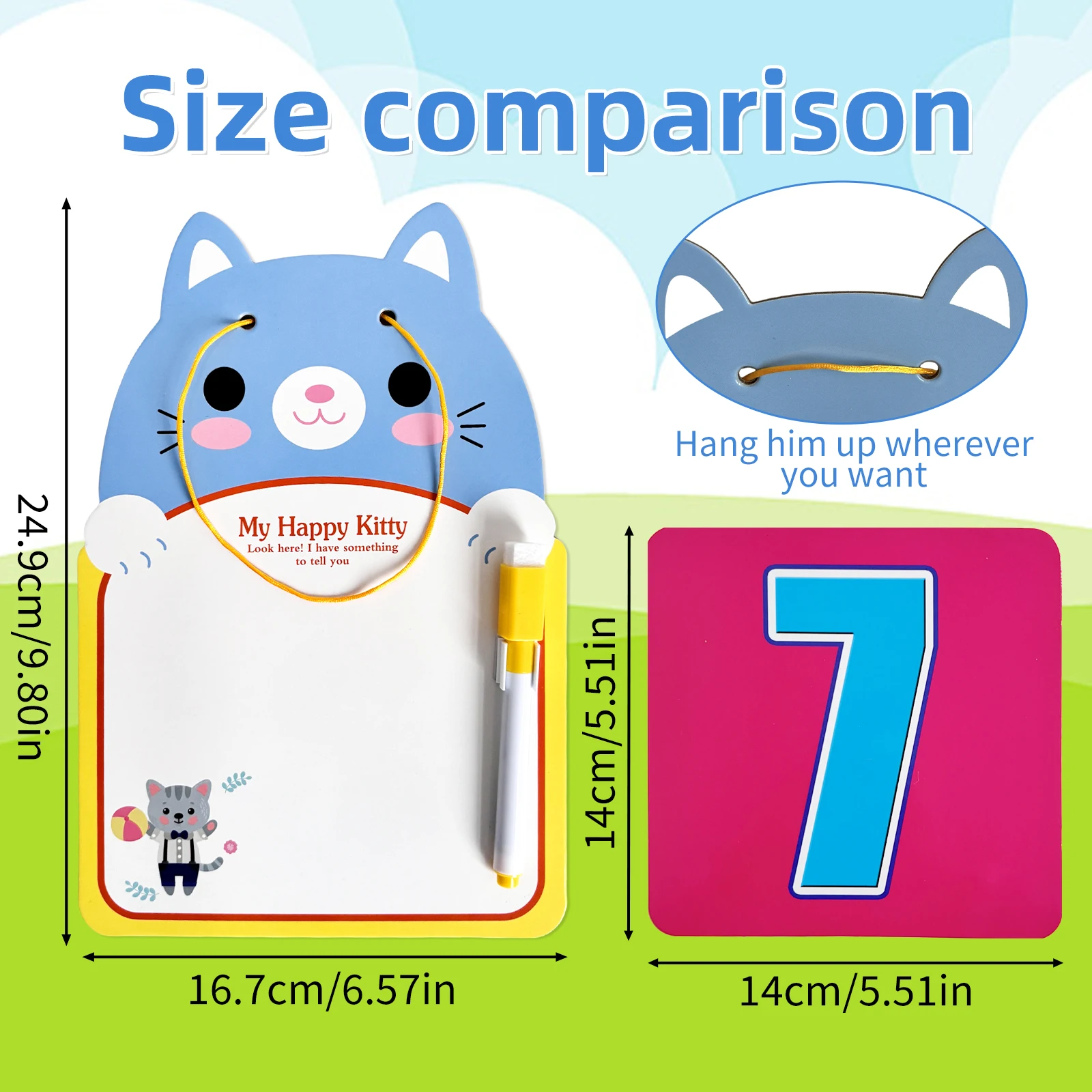 Set di lavagne Graffiti per bambini + flashcard con numeri inglesi - Apprendimento precoce dei bambini