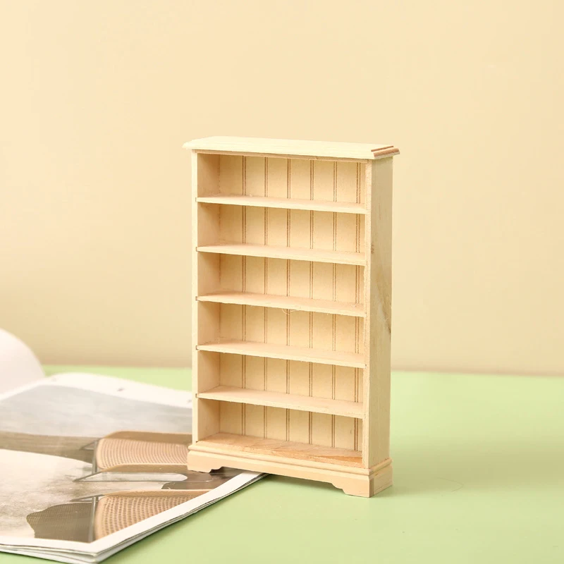 1:12 libreria in miniatura per casa delle bambole scaffale portaoggetti a 6 strati vetrina vetrina mobili modello Decor accessori per la casa delle bambole giocattolo