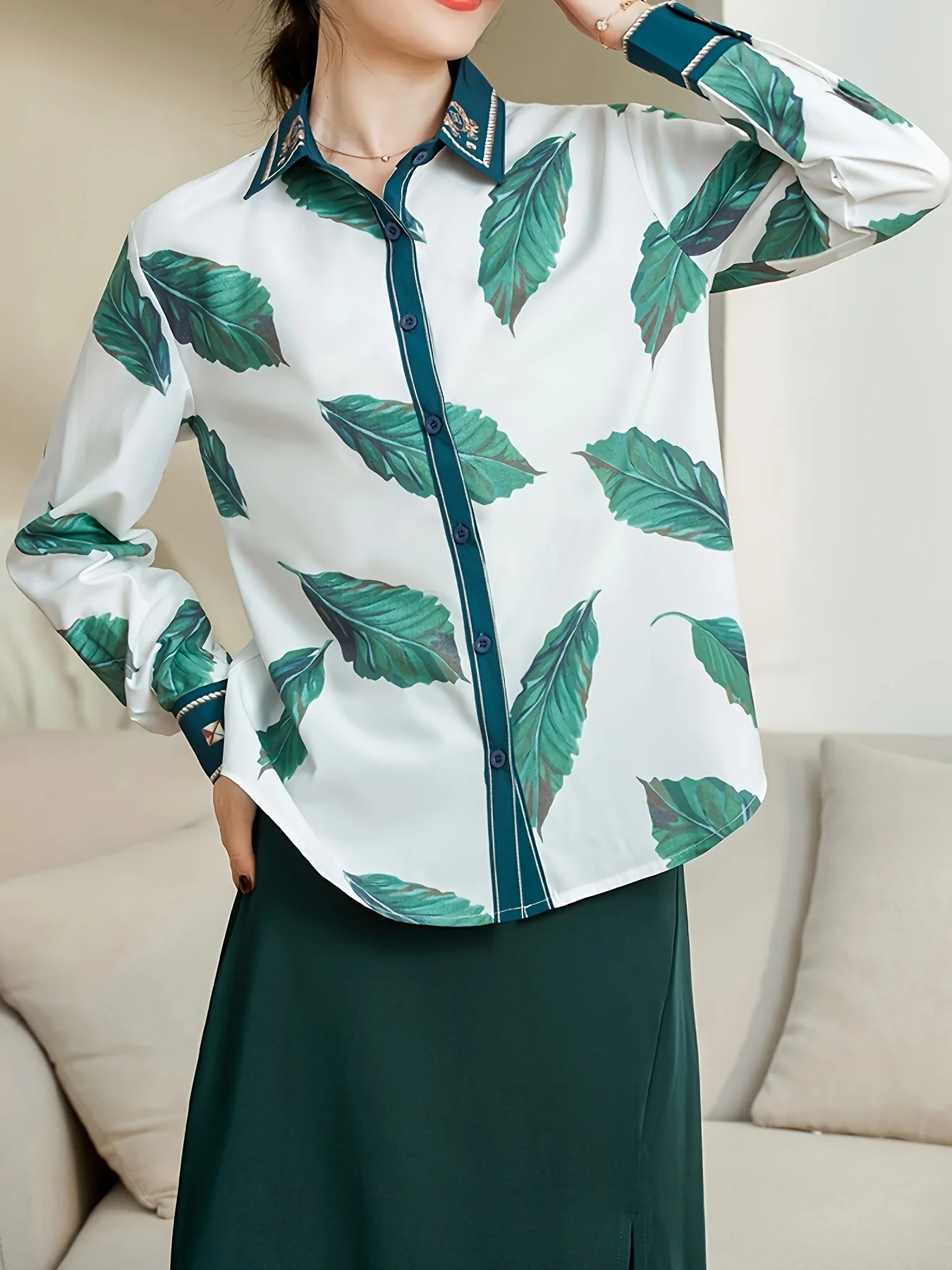 New Spring Women Blouse Fashion office ladies printed shirts tops blusa mujer