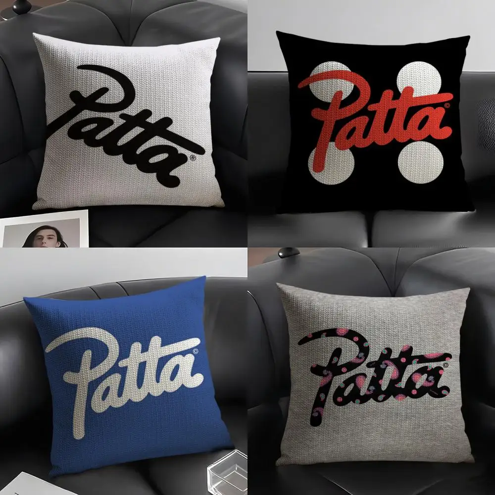

Роскошный чехол для подушки P-PattaS, натуральный лен, органическая ткань, двухсторонняя печать, диван, домашний декор, дышащий, экологически чистый