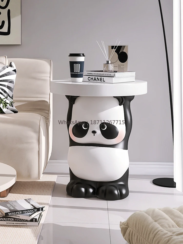 Panda sofa side few living room household small coffee table cartoon bedroom bedside shelf side cabinet ornament