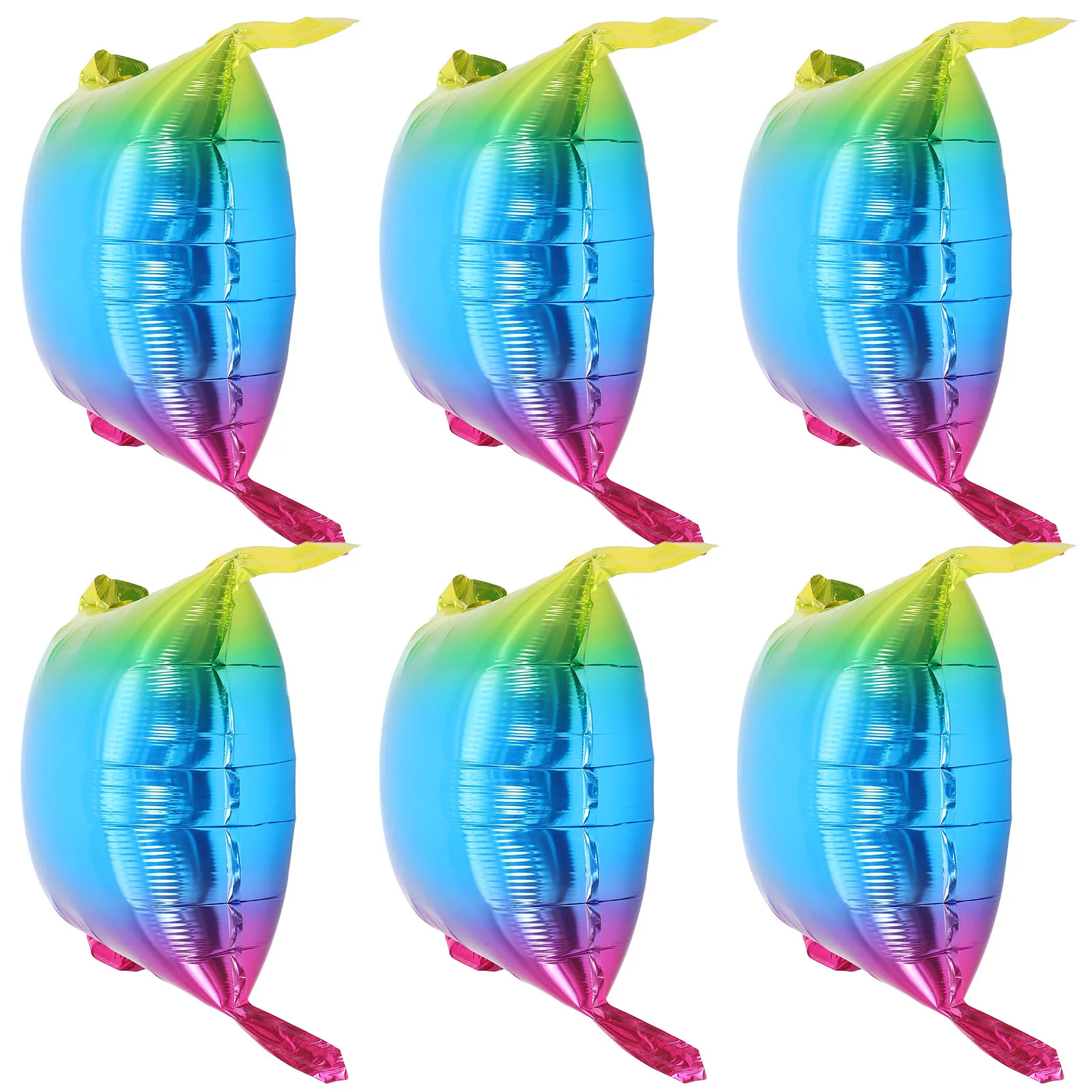 

6pcs Gradient Square Balloons 18 Inch Aluminum Foil Decorative Birthday Party Baby Shower Scene Inflatable Balloons Durability