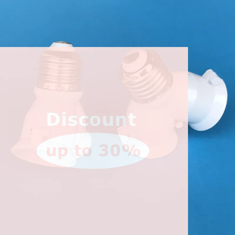 [2 In 1 Dual E27 Lamp Holder Converter For Bulb Lighting LED Base Screw Light Lamp Bulb Socket E27 To 2-E27 Splitter Adapter]