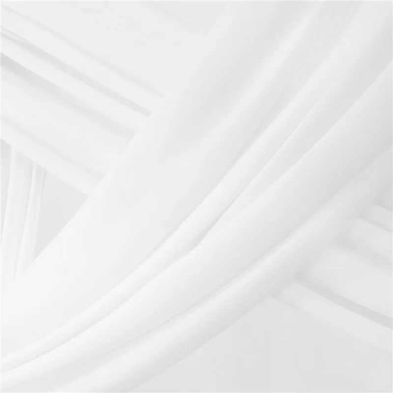 AZ-6X قوس الزفاف اللف النسيج 1 لوحة 29.5 بوصة X 19.6Ft الأبيض شير الشيفون الستار الستائر لحفل الزفاف