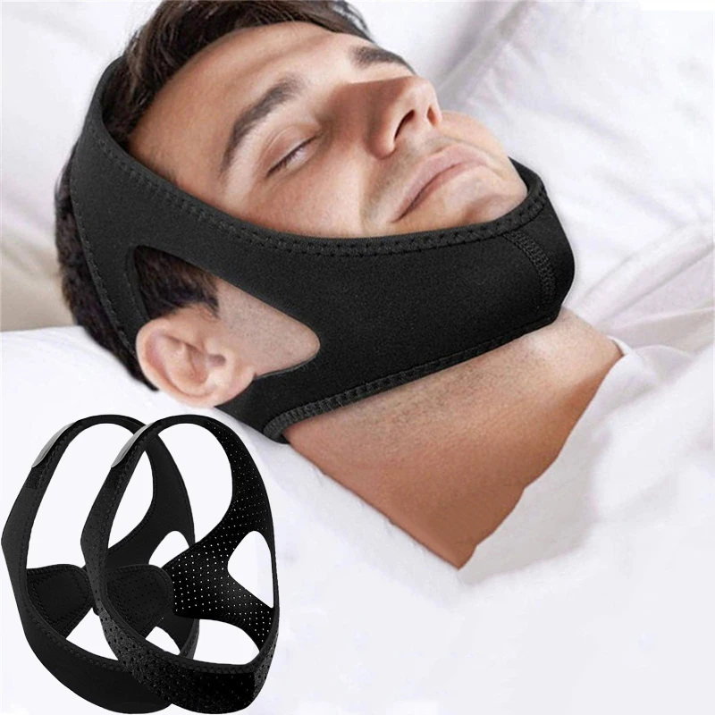 

Anti Snore Belt Stop Snoring Chin Strap Woman Man Night Sleeping Support Aid Tools Snoring Protection Jaw Bandage Health Care