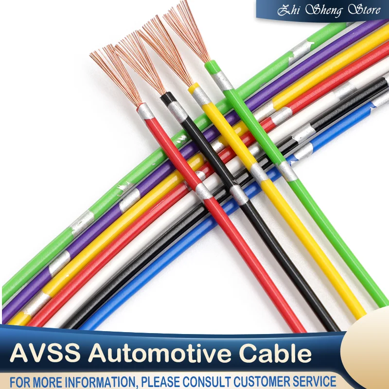 

AVSS Automotive Cable Pure Copper PVC Insulation 22~13AWG Car Electronic Wire DIY Speaker Audio Line Auto Electrical Wiring