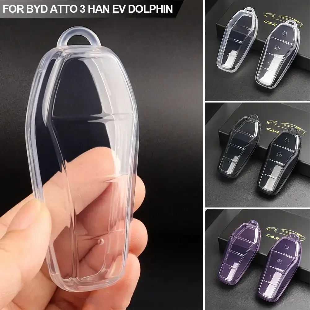 Per BYD Qin Plusdmi Atto 3 Han EV Dolphin custodia morbida trasparente in TPU per auto 4 pulsanti telecomando proteggi accessori di copertura