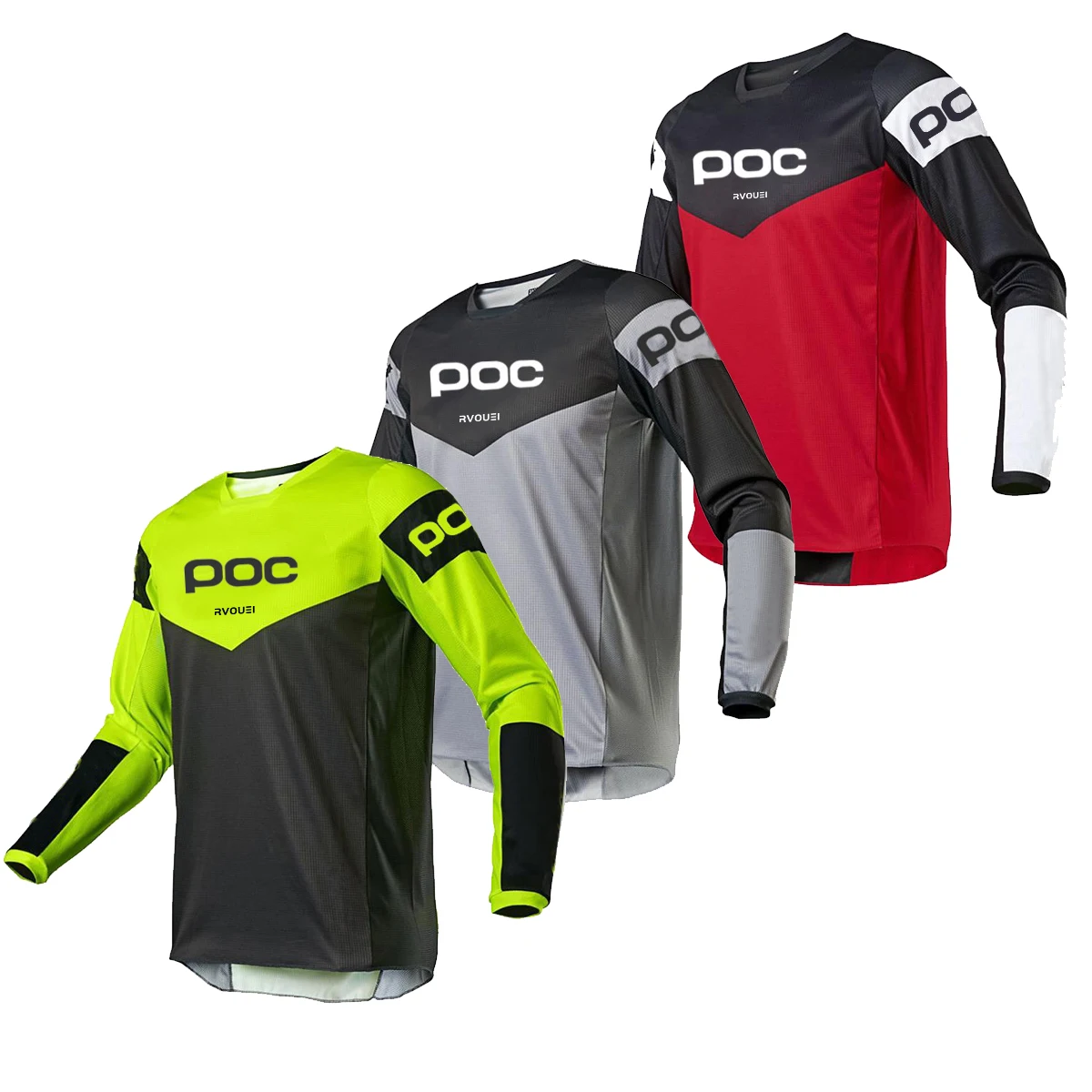 Rvouei Poc Motocross Jerseys Bicycle Mtb Downhill Jeresy Cycling Mountain Bike DH Maillot Ciclismo Hombre Quick Dry Sweatshirt