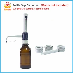 IKEME Bottle Top Dispenser 0.5-50ml Lab Liquid Handling Machine Bottle Dispenser Adjustable GL45