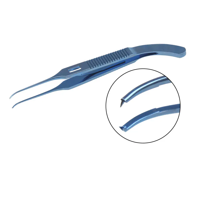 1pcs Titanium Alloy Fixed Forceps Helveston Fixation Ophthalmic Instrument Autoclavable