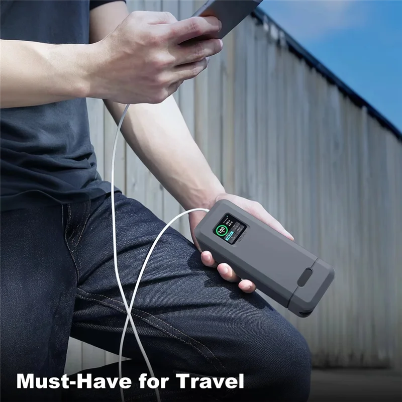 

AS62 For Anker Prime 250W Power Bank Silicone Case Portable Carrying Travel Case Storage Holder With TF/SIM Card Storage