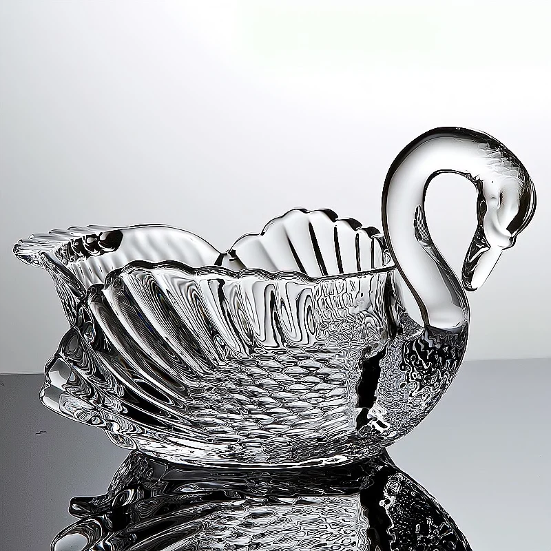 

High-End Entry Lux Handmade Crystal Swan Glass