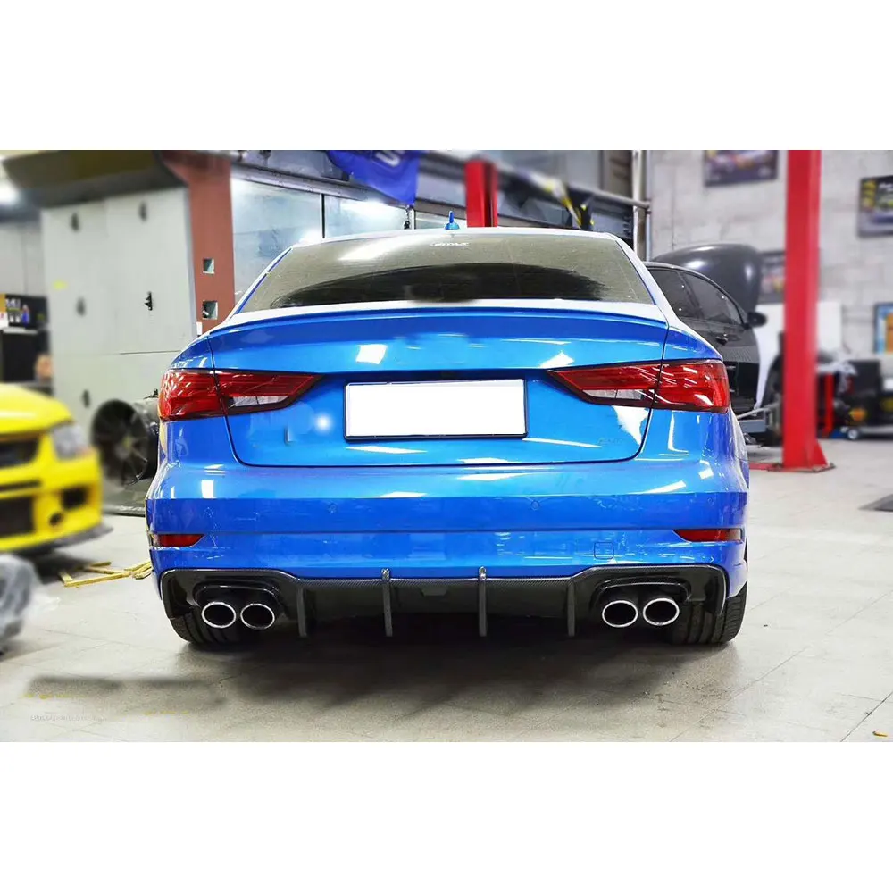 

For A3 S3 Sedan 2017 2018 2019 Carbon Fiber Front Lip Rear Diffuser Spoiler Side Skirts Body Kit Bumper Guard Car Styling