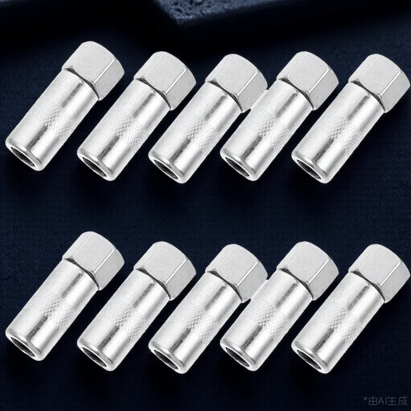 

10pcs Flat Head Grease Nipples Durable Material Waterproof Dispenser Tips Steel Kit Easy Installation Long Service Life Engine
