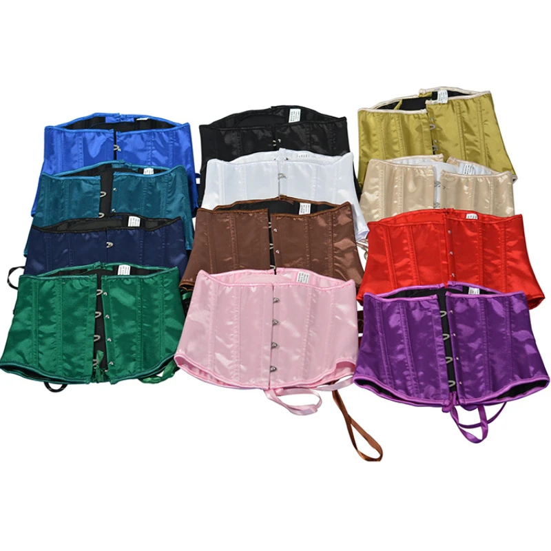 Vintage Corset Belts for Women Waist Trainer Shaper Cummerbunds Satin Slimming Belt Shapewear Fashion Bustier Girdles Fajas