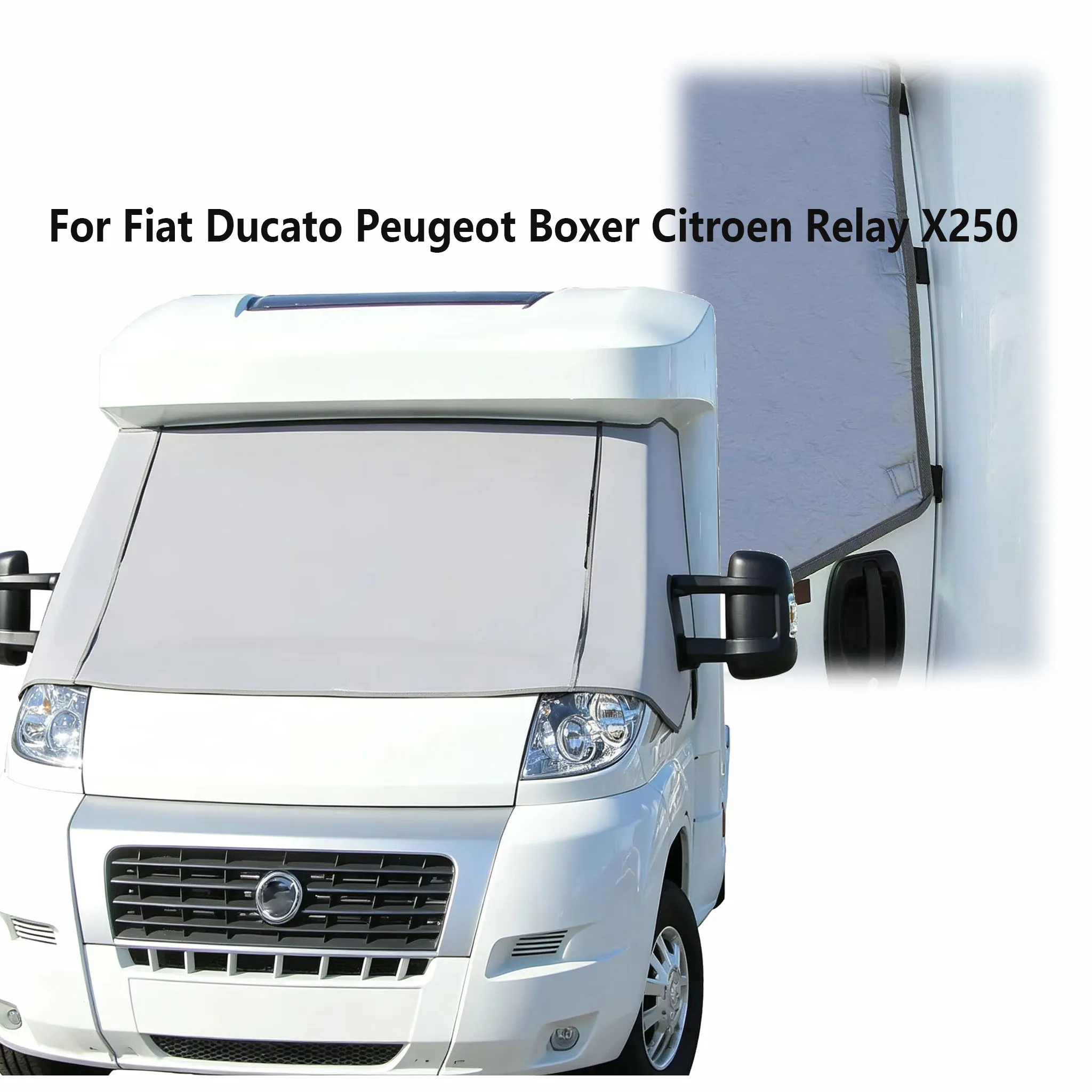 Thermal Cab Screen Windshield Sunshade Cover for Fiat Ducato Peugeot Boxer Citroen Relay X250 Motorhome RV Vehicle Sun Protect