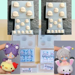 Ultralight Clay Q Version Cartoon Doll Ordinary Face Silicone Mold DIY Ceramic Doll Animation Character Face Contour Making Tool