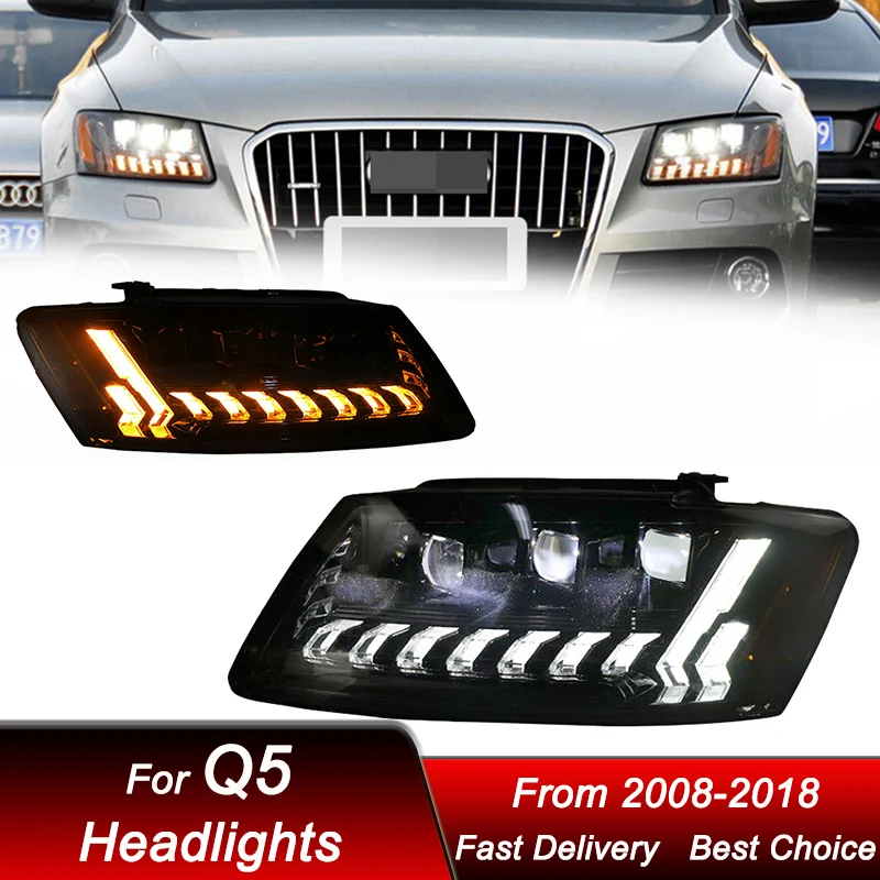 

Car Headlights For Audi Q5 2008-2018 new style LED auto Headlamp Assembly Upgrade High Configure Projector Lens Accessories Kit