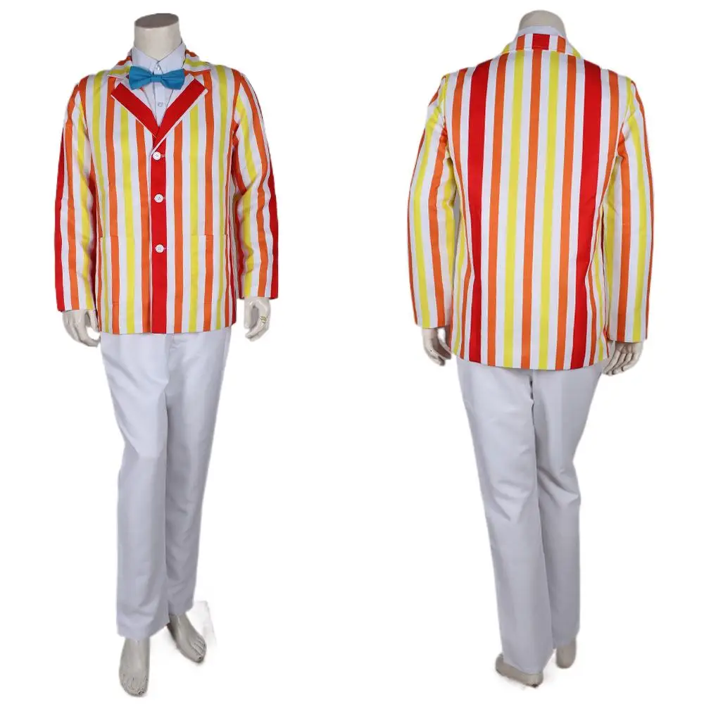 Disfraz de Cosplay de Bert de Mary Poppins, Traje Arcoíris de Dick Van Dyke, Sombrero, Disfraces de Halloween y Carnaval, Atuendos de Bert de Poppins