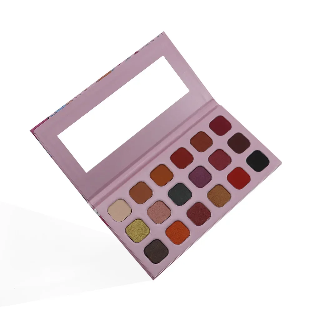 18 Colors Private Label Eyeshadow Custom Bulk Paper-tray Palette Shimmering Matte Glitter Pigment Waterproof Eyes Makeup Beauty