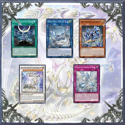 70PCS Blue Eyes Spirit Ultimate Dragon Card Game Deck Easy Play Not Original Master Duel DIY Deck