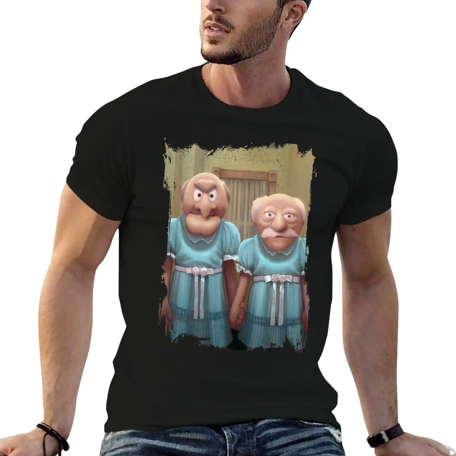 Muppet Maniac - Statler & Waldorf as the Grady Twins T-Shirt Quick Dry Training Short Sleeve Tee