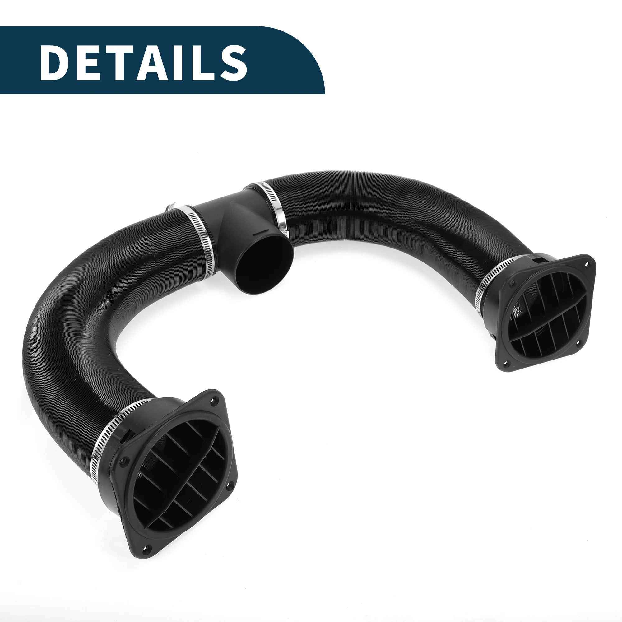 

UXCELL Авто Грузовик RV Автобус Ван Автомобильный обогреватель Канальная труба Набор шлангов с квадратной крышкой вентиляционного отверстия 75 мм ID 100 см Макс. l