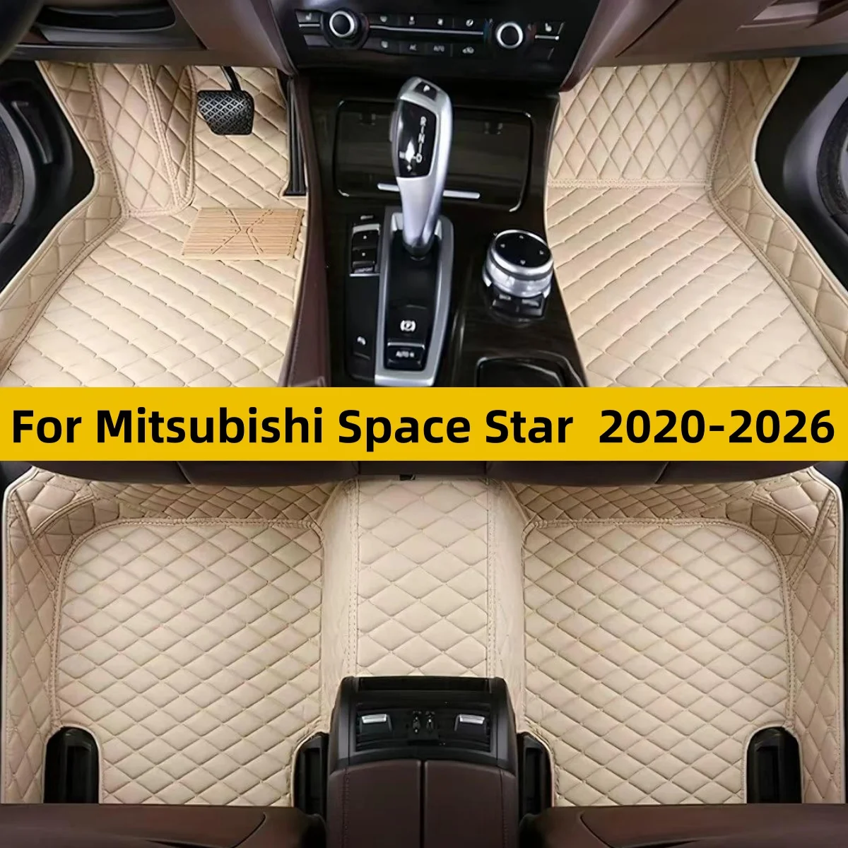 Full Set Car Floor Mats For Mitsubishi Space Star 2020 2021 2022 2023 2024 2025 2026Auto Carpets Foot Coche Accessorie
