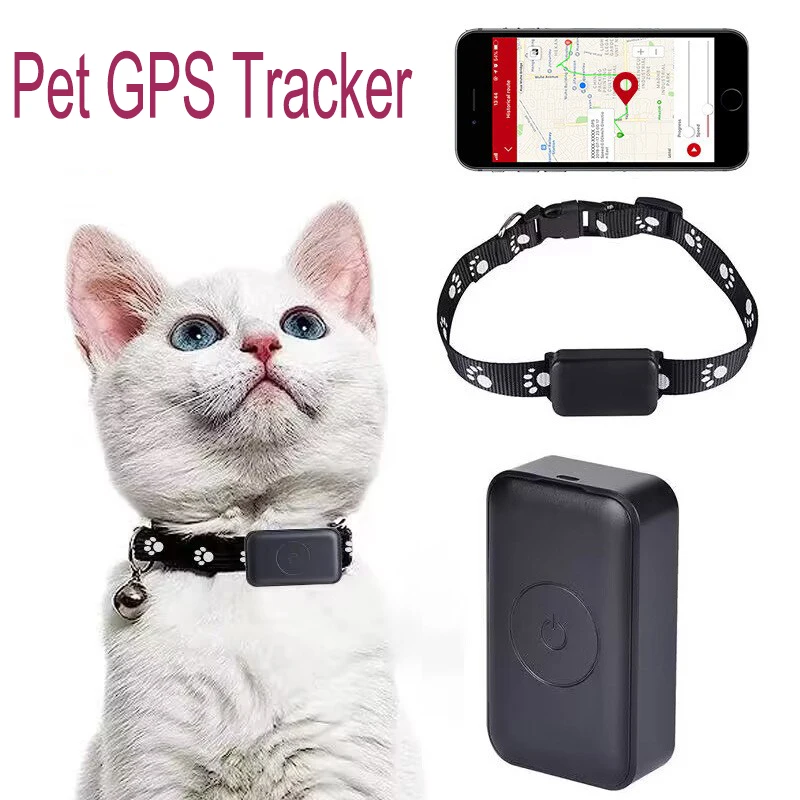 

Mini Tracker Waterproof Dog GPS Collar, Dog Collar Cats Locator Smart Trackeing Alarm Device,Real-Time Call Remote GPS Locator