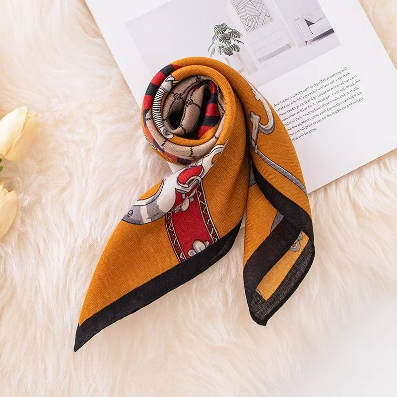 Новый шелковый шарф с принтом, элегантный модный шелковый шарф для пожилых людей, темпераментный шелковый шарф в подарок