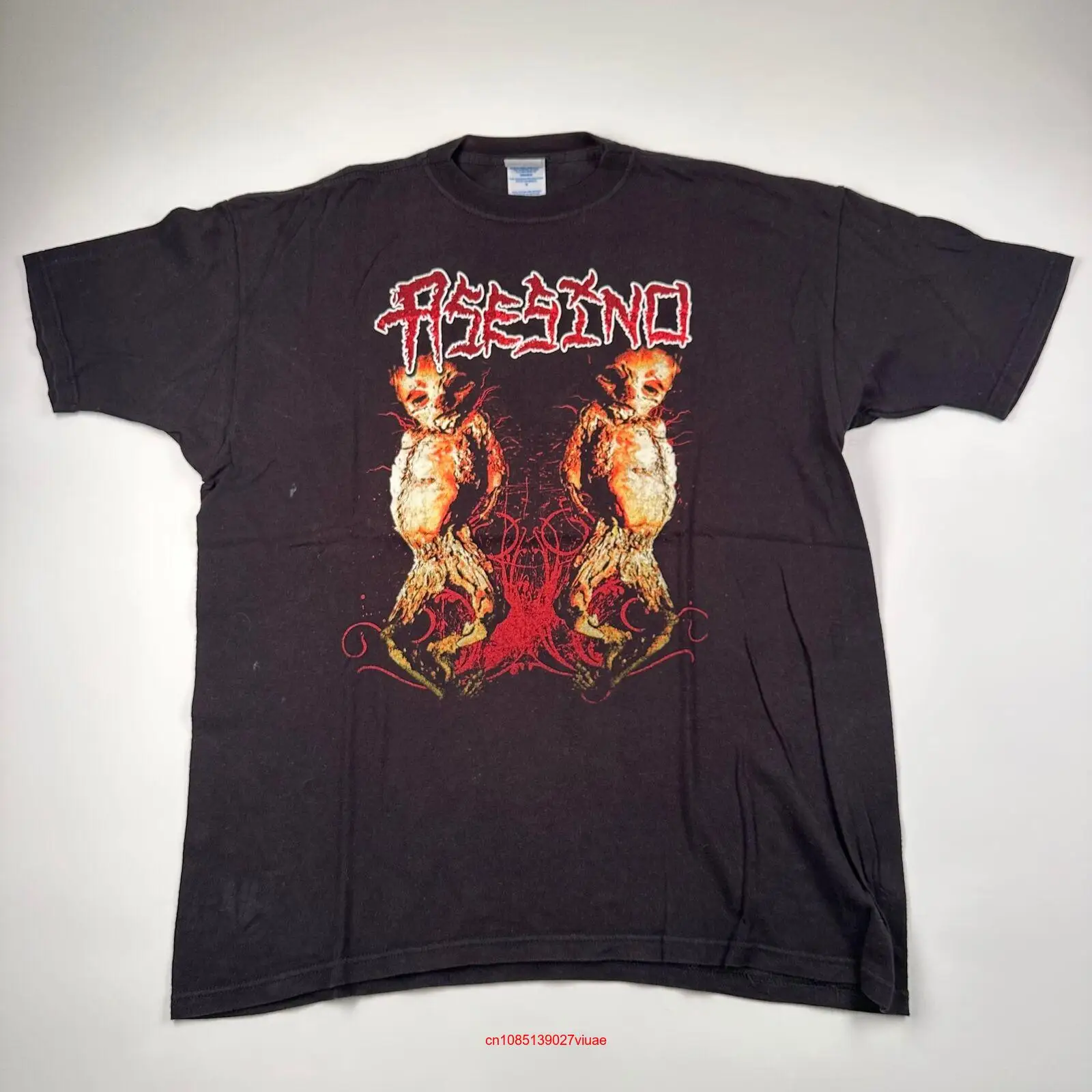 Винтажная Футболка 2000s Asesino с длинным или коротким рукавом