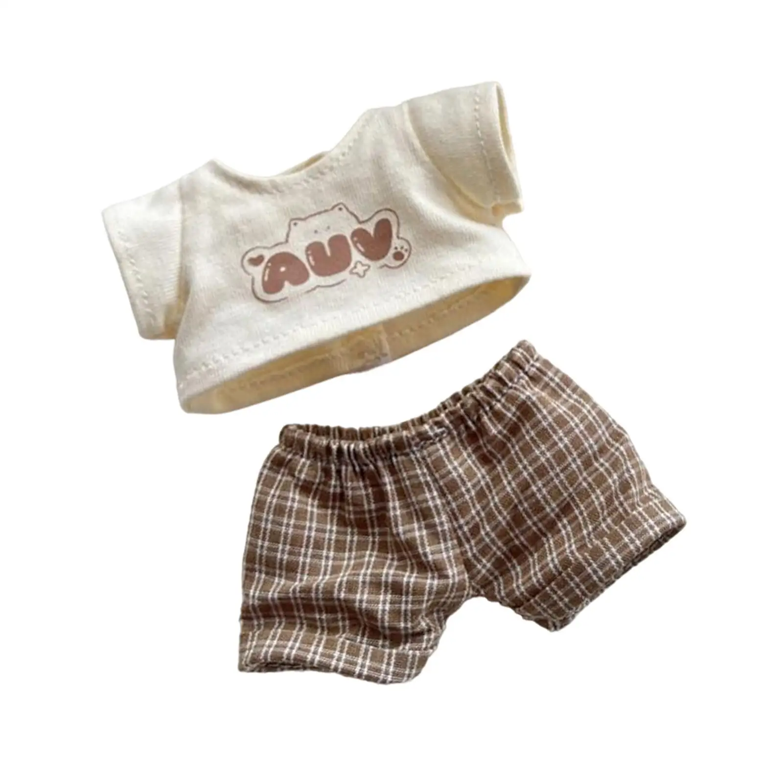 Soft Doll Clothes Accessories Designer Outfit Set for 15cm 17cm Dolls Gift for Kids Play House