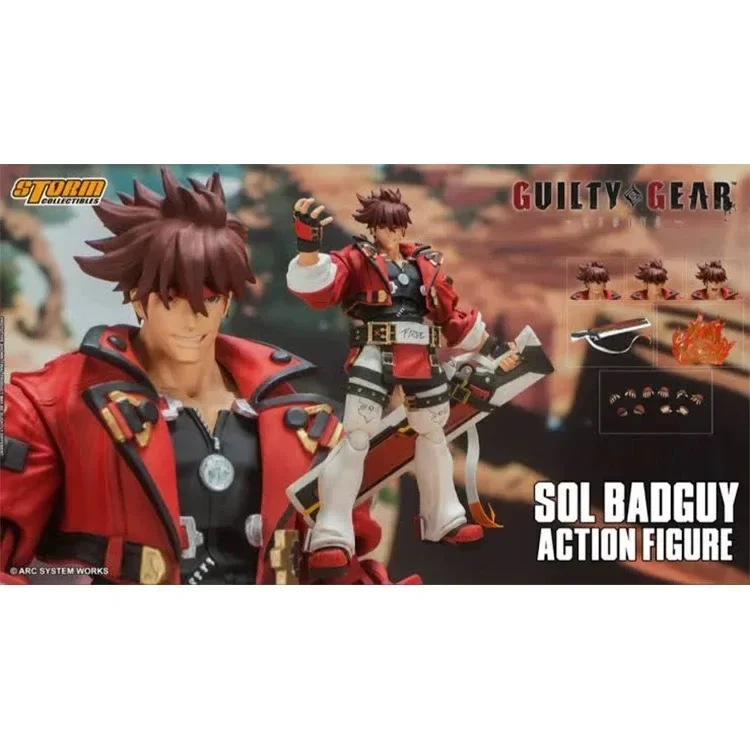 

In Stock Storm Toys 1/12 Evil Equipment Sol Badkai Red Guilty Gear ACSB01
