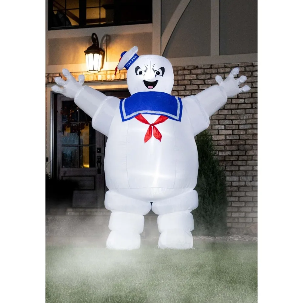 Fun Costumes Ghostbusters Stay Puft Marshmallow Man Inflatable Halloween Yard Decoration 15FT Standard